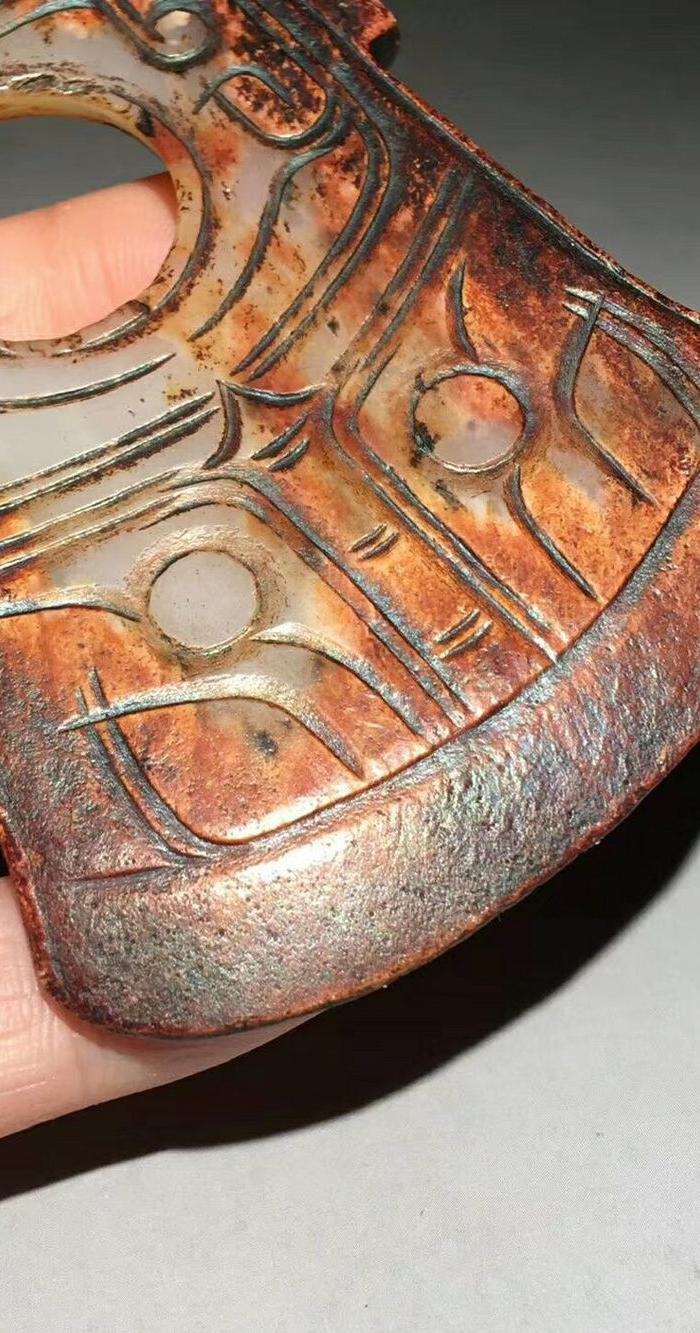 精品和田玉,西周玉斧