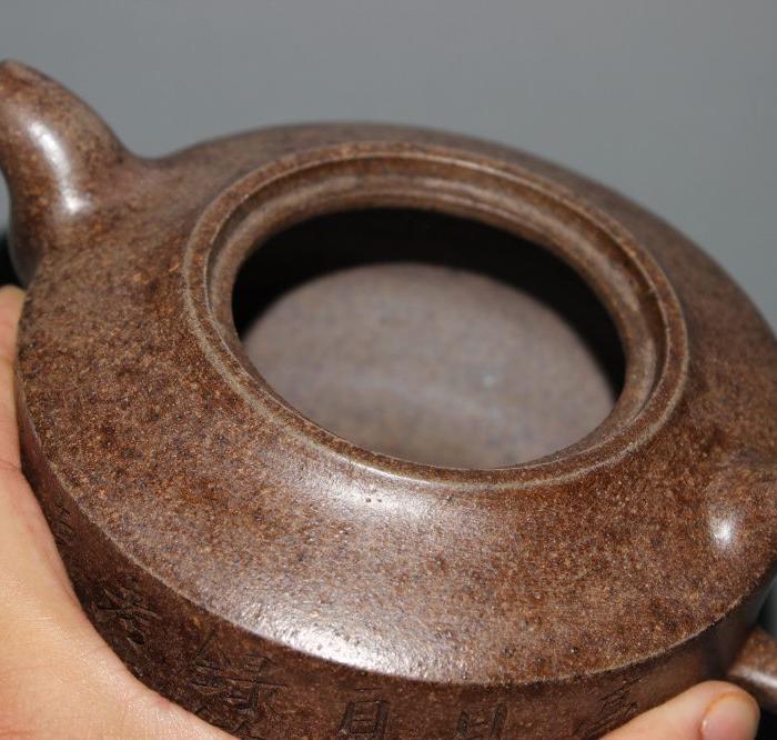 邵友亭老紫砂壶全手工 高温柴窑窑变紫砂壶 茶具茶壶名家落