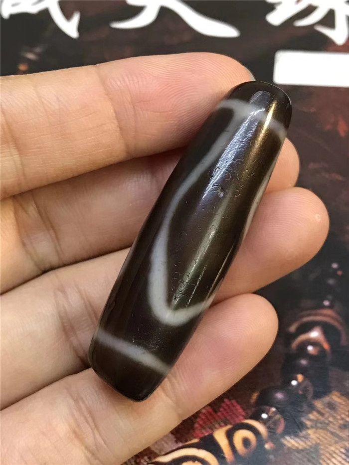 无砂特殊2眼天珠