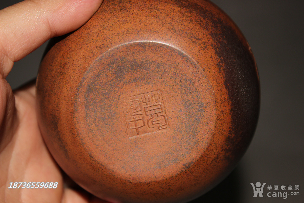 葛陶中款宜兴老紫砂壶全手工 提梁小品刻山水图茶壶功夫茶具