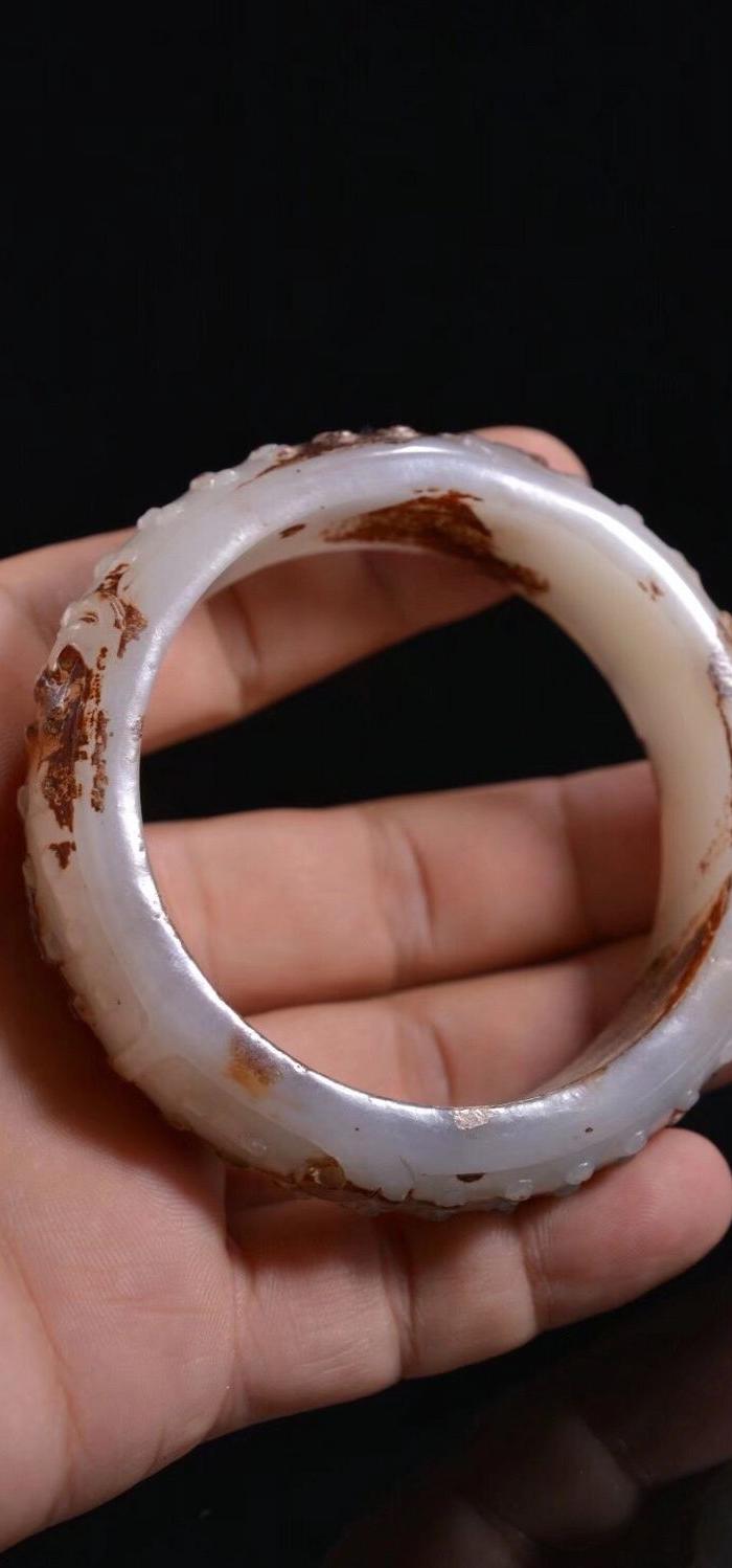 战汉时期老和田玉玉镯