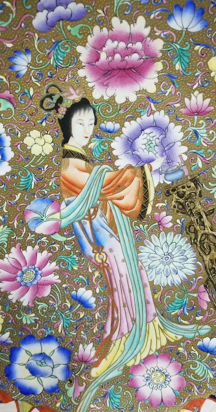 掐丝珐琅彩人物大盘