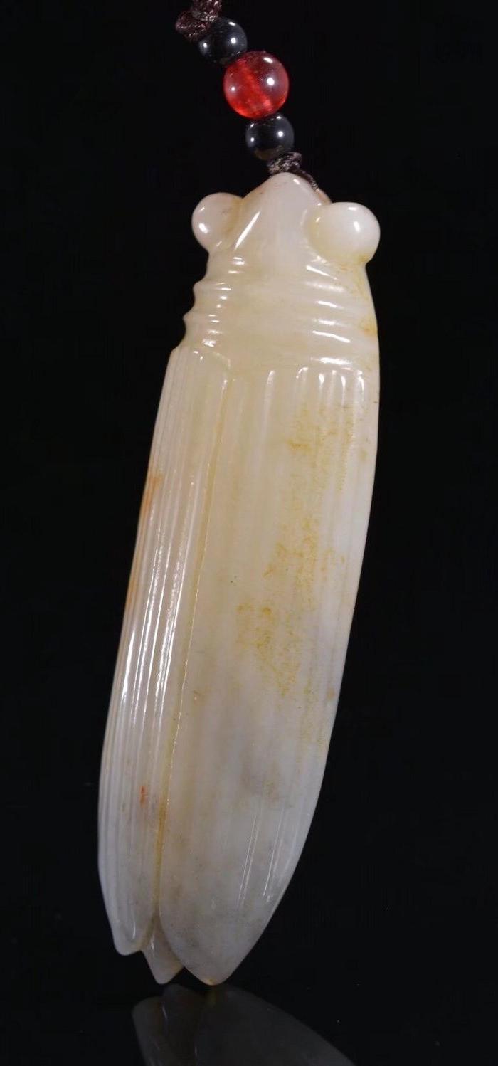 战汉老和田玉玉蝉