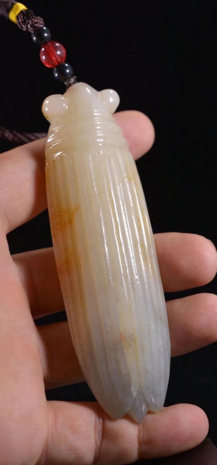 战汉老和田玉玉蝉