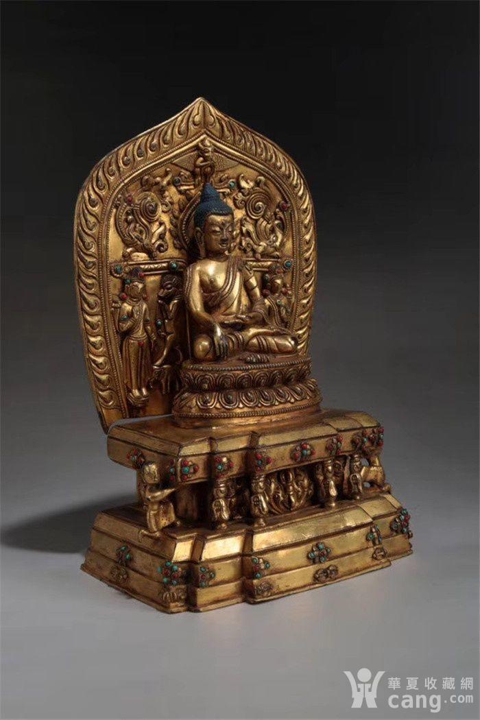 明 铜鎏金释迦牟尼佛坐像