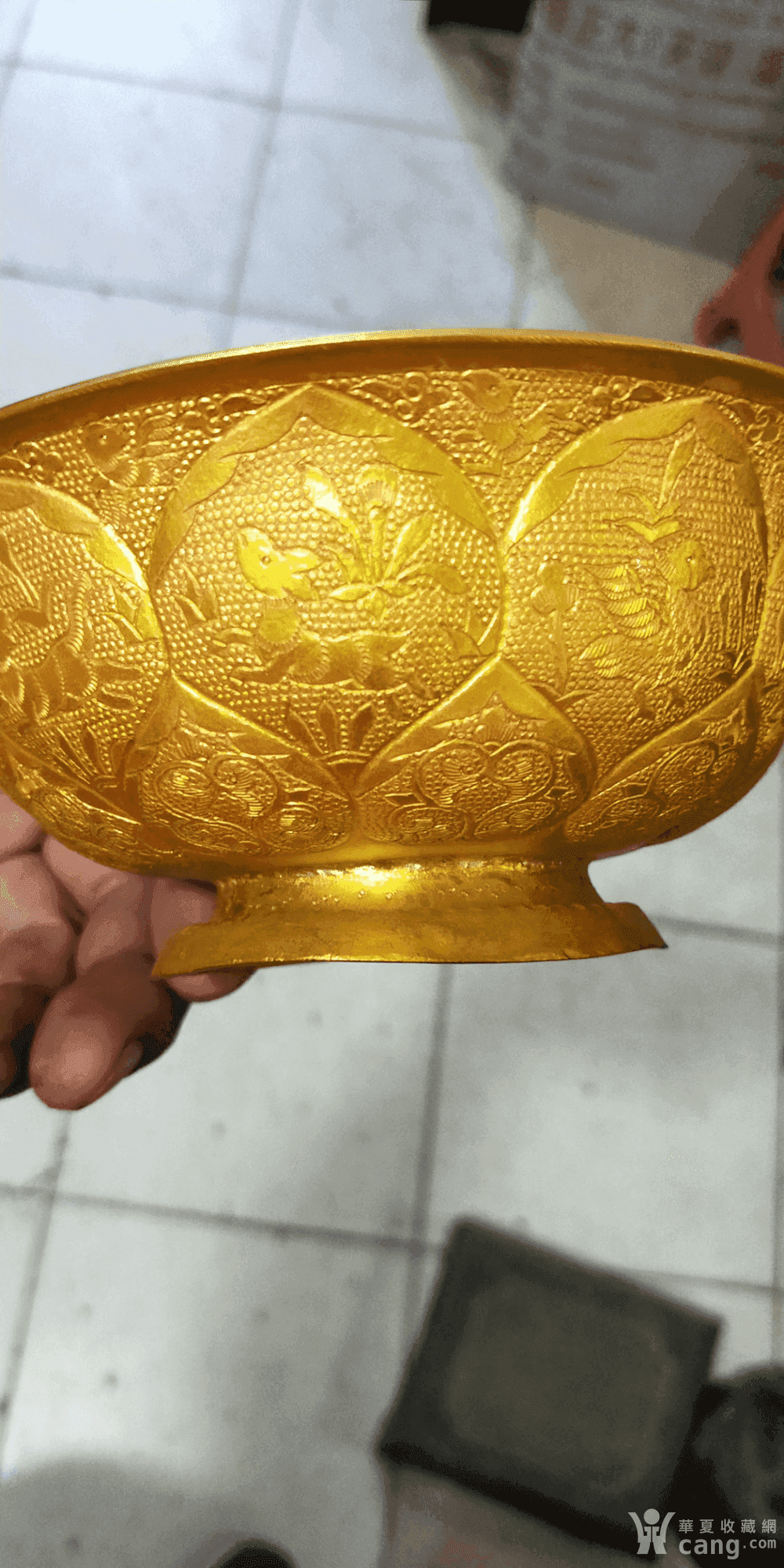 铜鎏金,大碗
