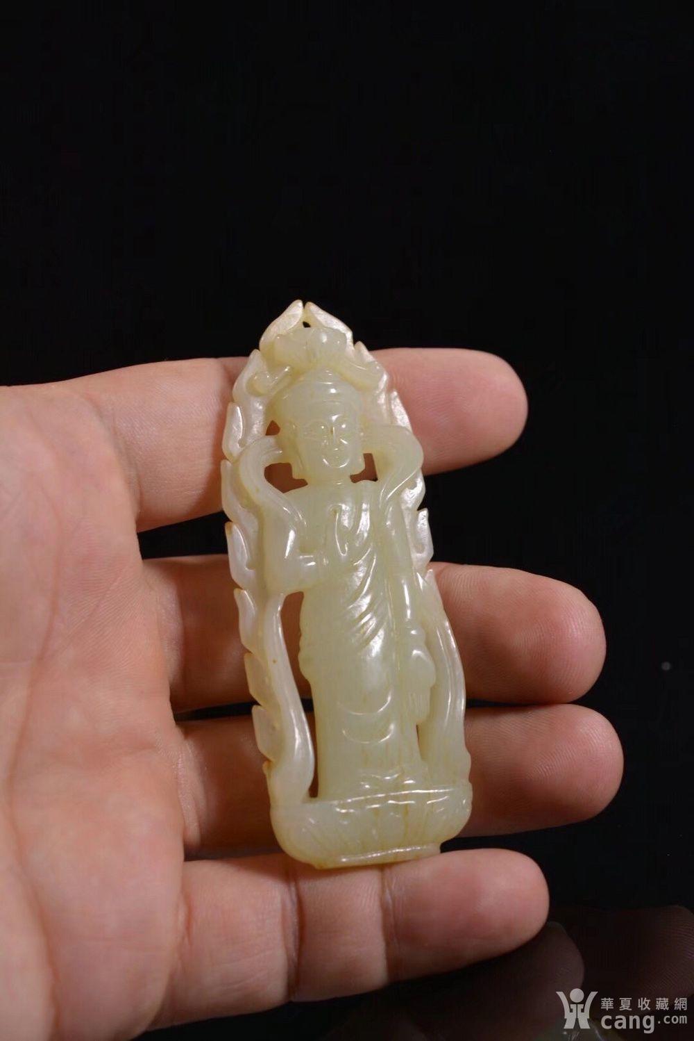 明清老和田玉玉佛