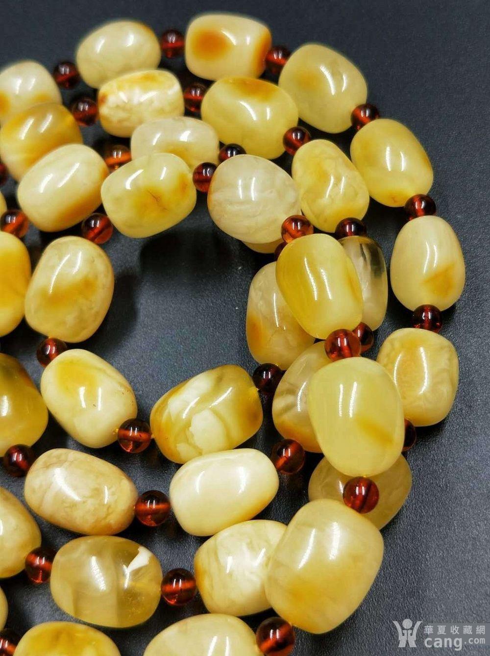 全品天然红皮 白花蜜 蜜蜡随型毛衣链40克