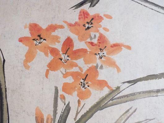 现代著名画家吴弗之花鸟画未裱老画芯