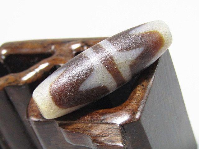 藏传玛瑙 山水天珠 风化极佳