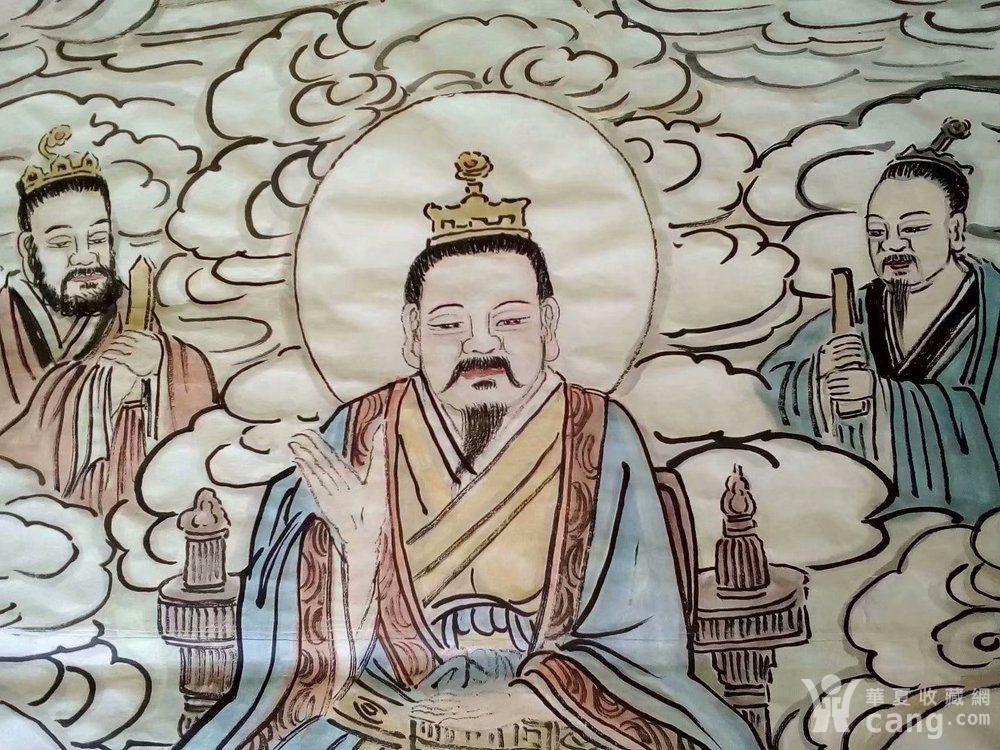 保证纯手工绘画,道教三清祖师画像,人物画国画,四尺中堂大尺寸