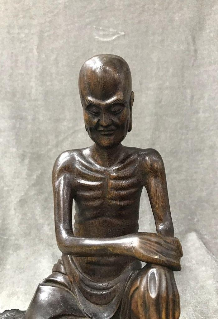 沉香瘦骨罗汉摆件