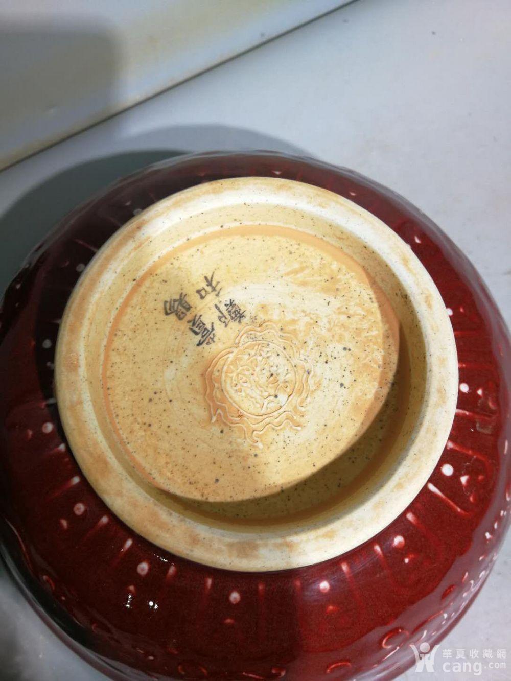 郑和赏赐永乐红釉法华彩碗 高10厘米宽22厘米