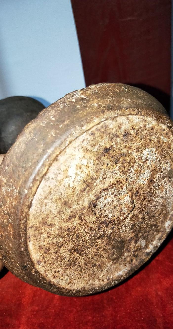 清代老铁器油灯