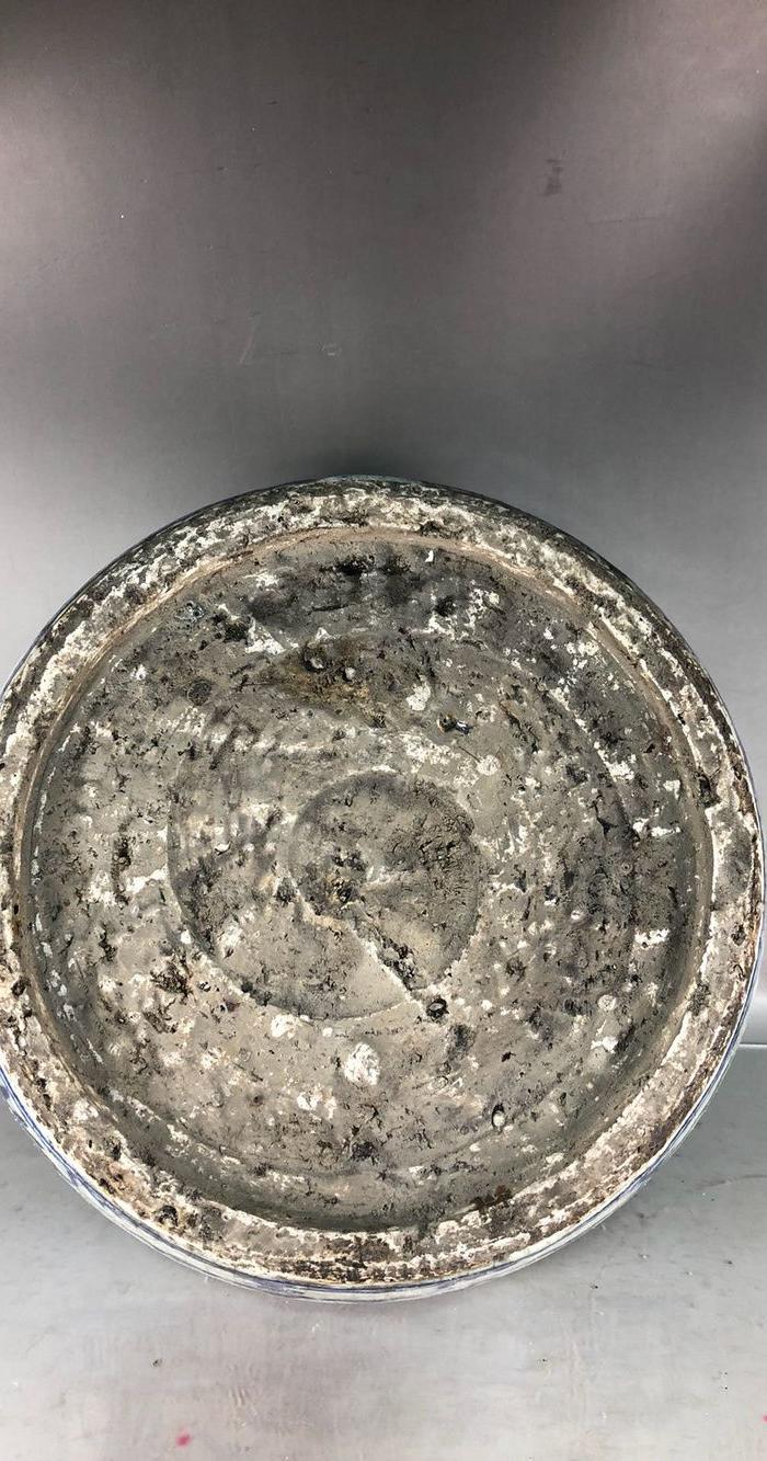 元代青花开片龙纹净手盆