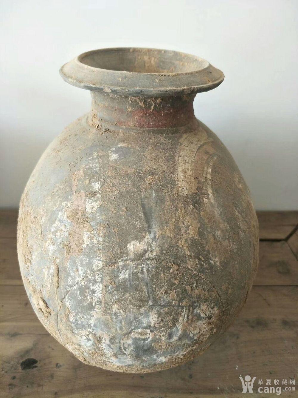 陶器 彩绘鸭蛋罐