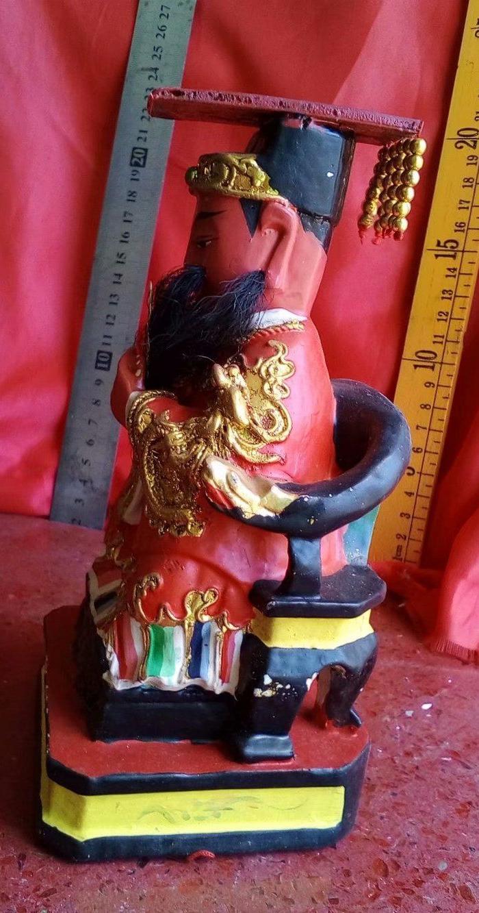 保证内心全实木香樟木雕刻小神像玉皇大帝皇帝雕像摆件坐像包邮