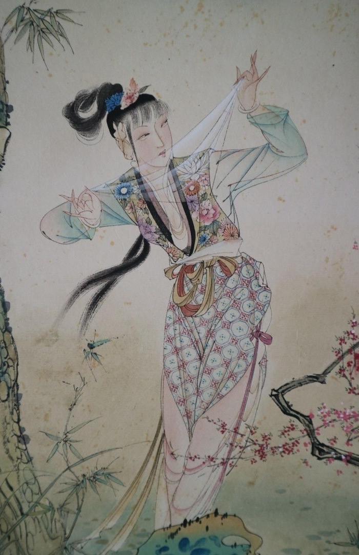 胡也佛人物立轴