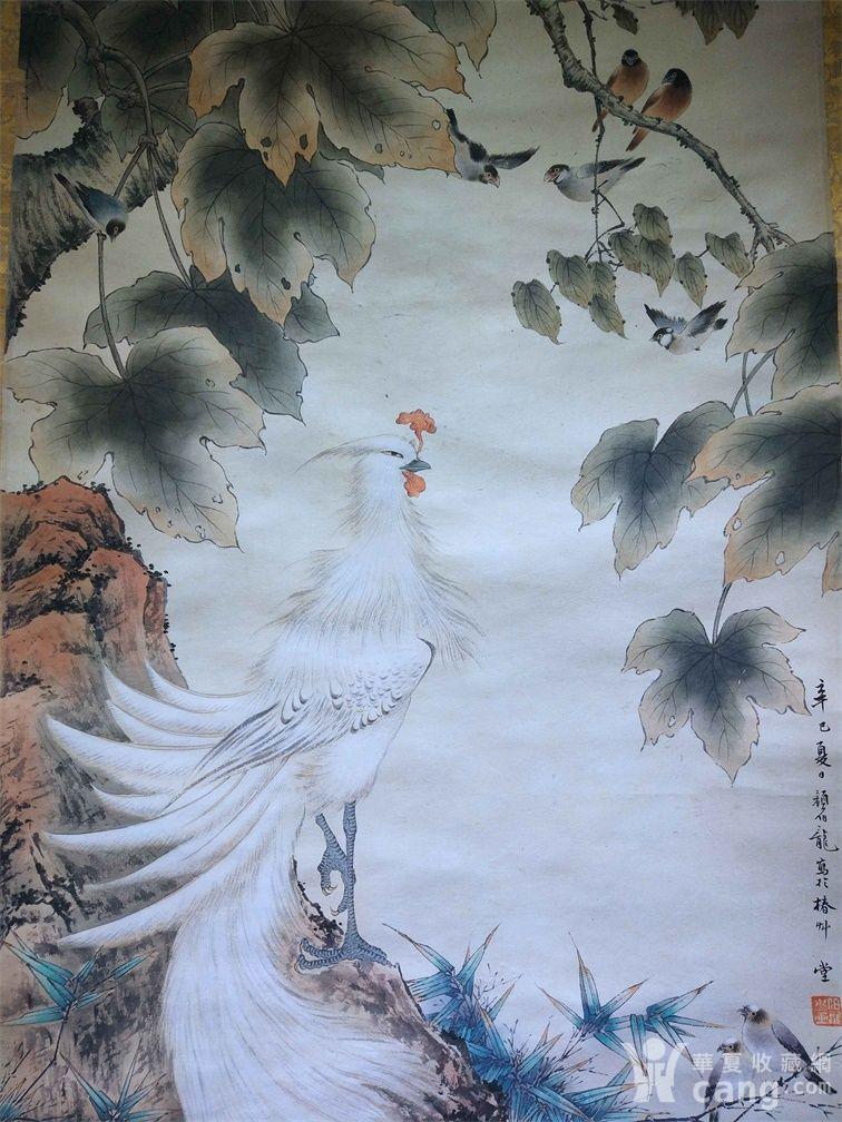 仿古工艺品 字画 颜伯龙凤凰立轴