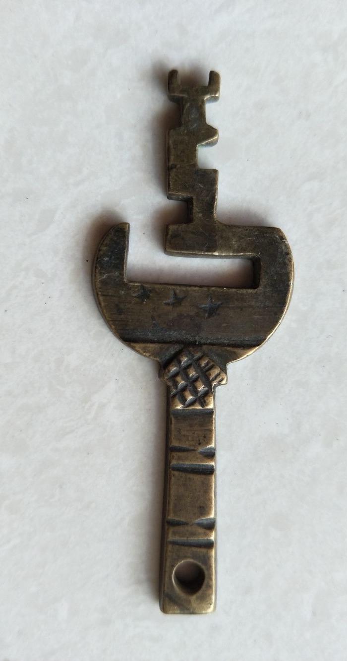 清代臧锁铜钥匙.包老包快.很特别.