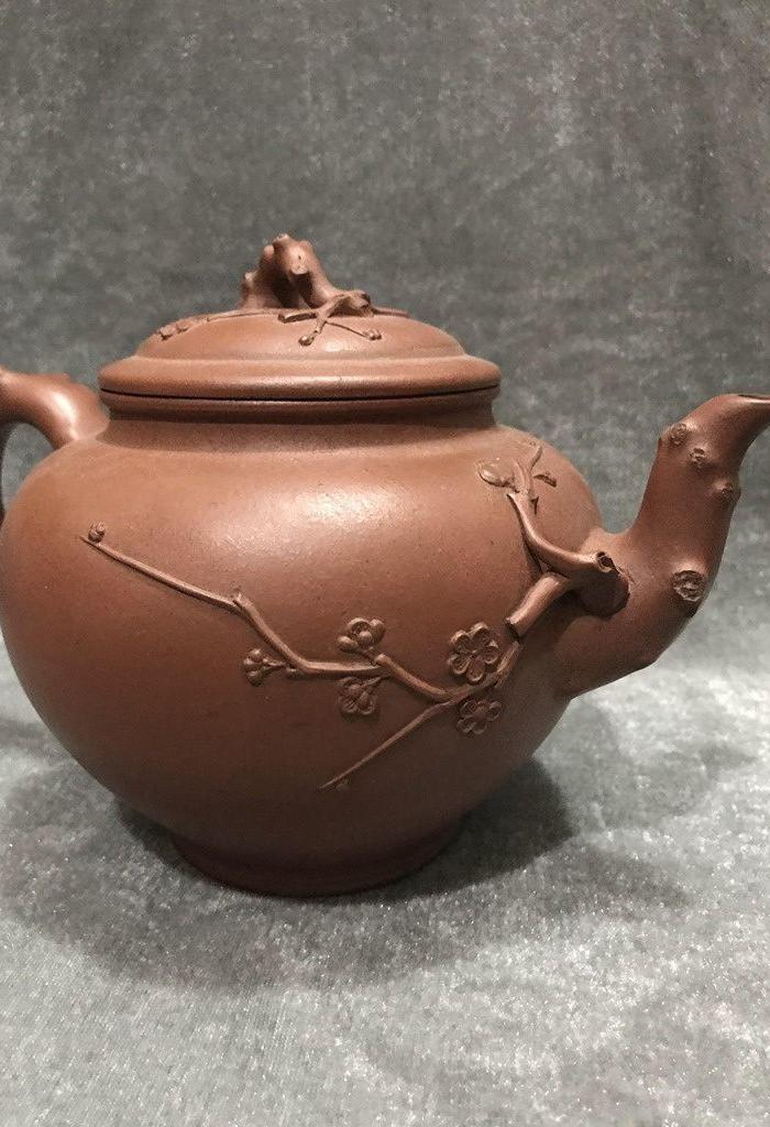 顾景舟梅花紫砂壶一壶四杯