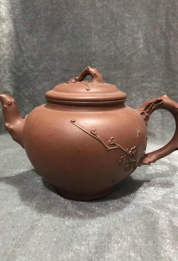 顾景舟梅花紫砂壶一壶四杯