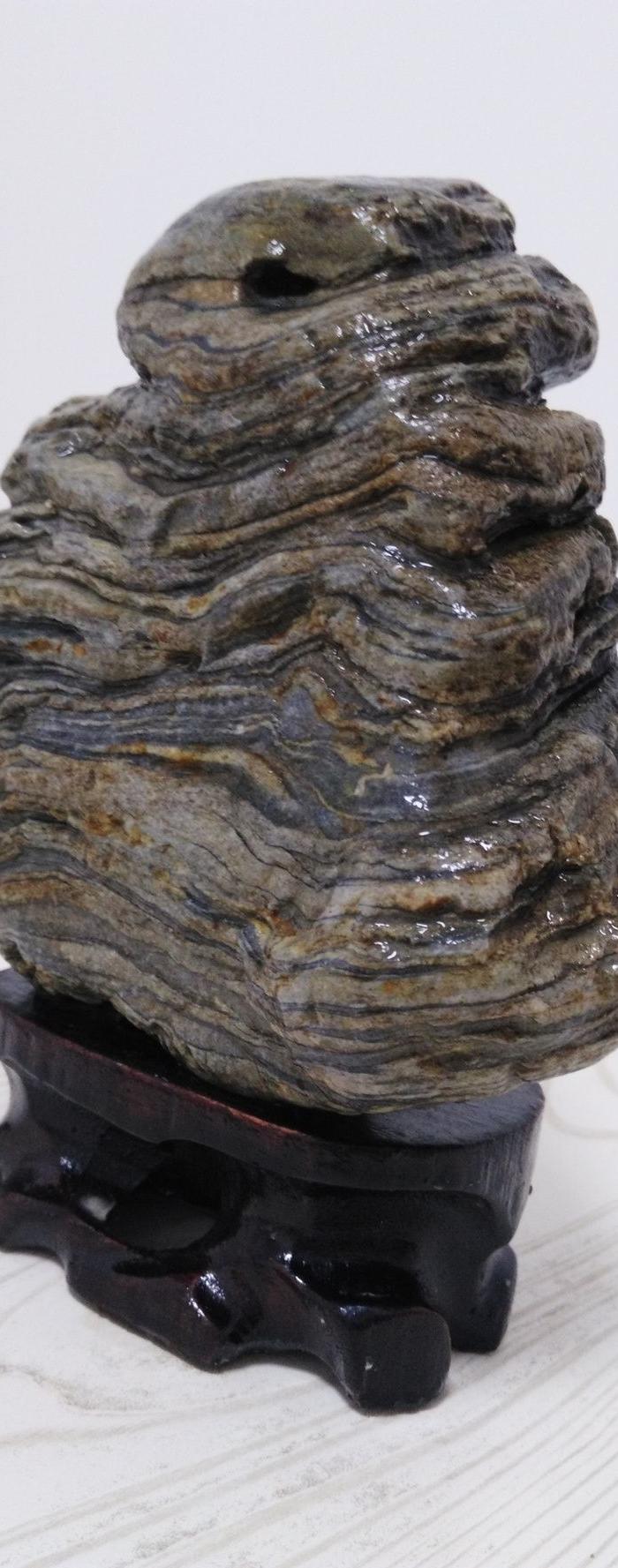 千层石摆件 快乐的鸭子