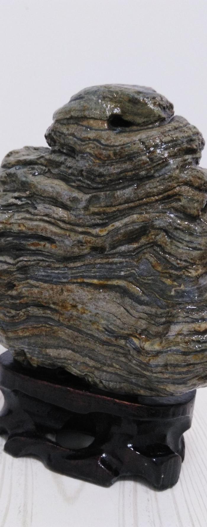 千层石摆件 快乐的鸭子