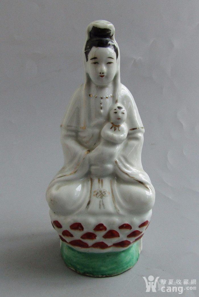 民国粉彩观音像