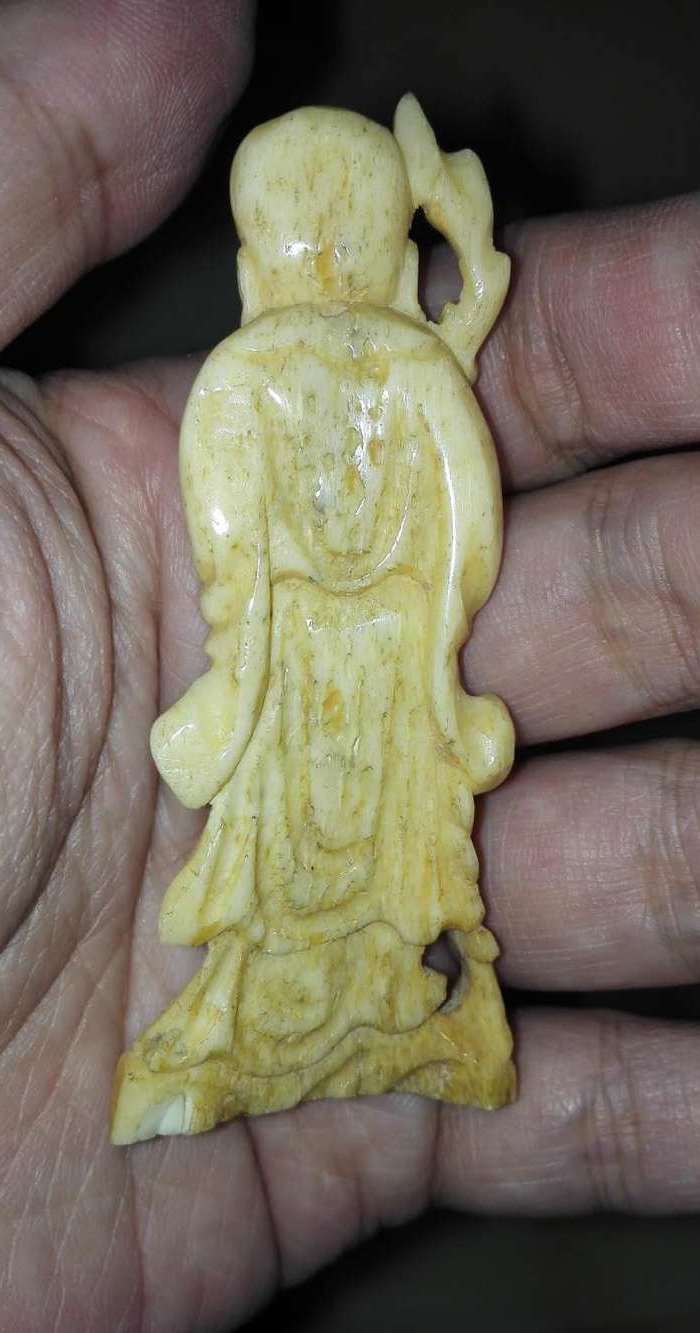 2308,清末民国骨雕寿星