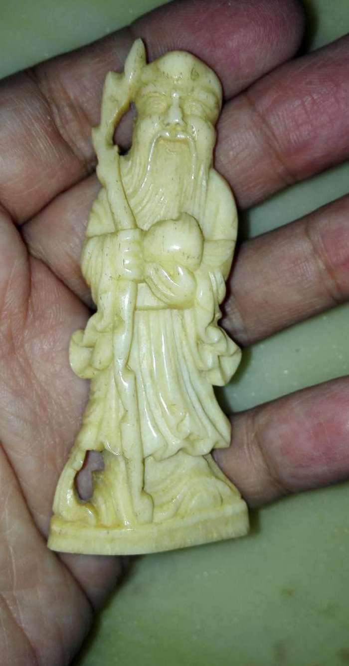 2308,清末民国骨雕寿星