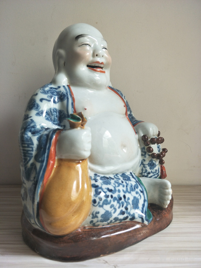 民国,青花弥勒佛,福建会馆.