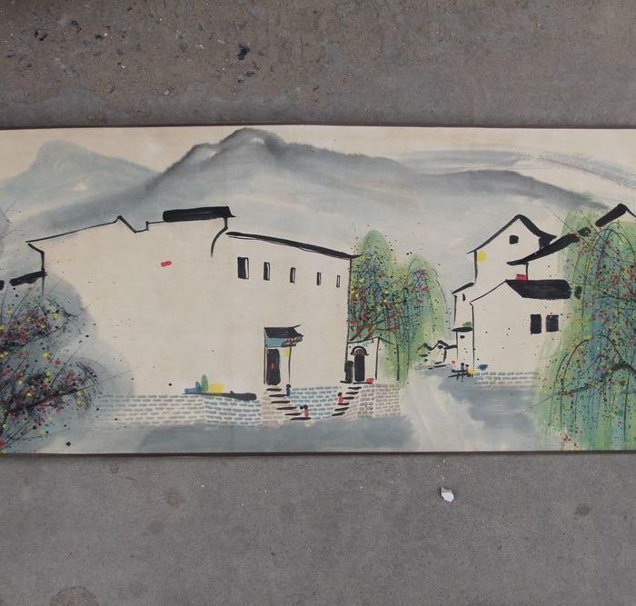 吴冠中山水画长卷
