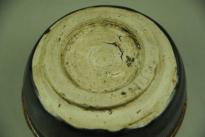 清代磁州窑黑釉红彩笔洗水盛文房器水丞铁锈彩老瓷器包老包真藏品
