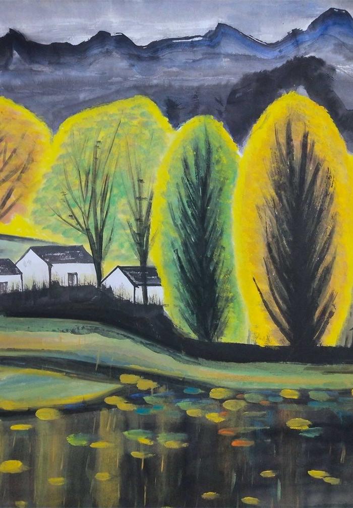 林风眠山水作品