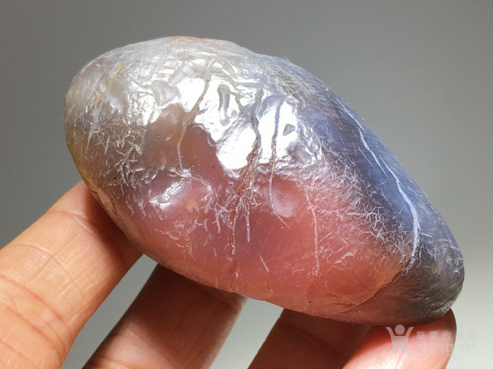 极品 戈壁红色宝石光 原石色泽漂亮 花纹自然