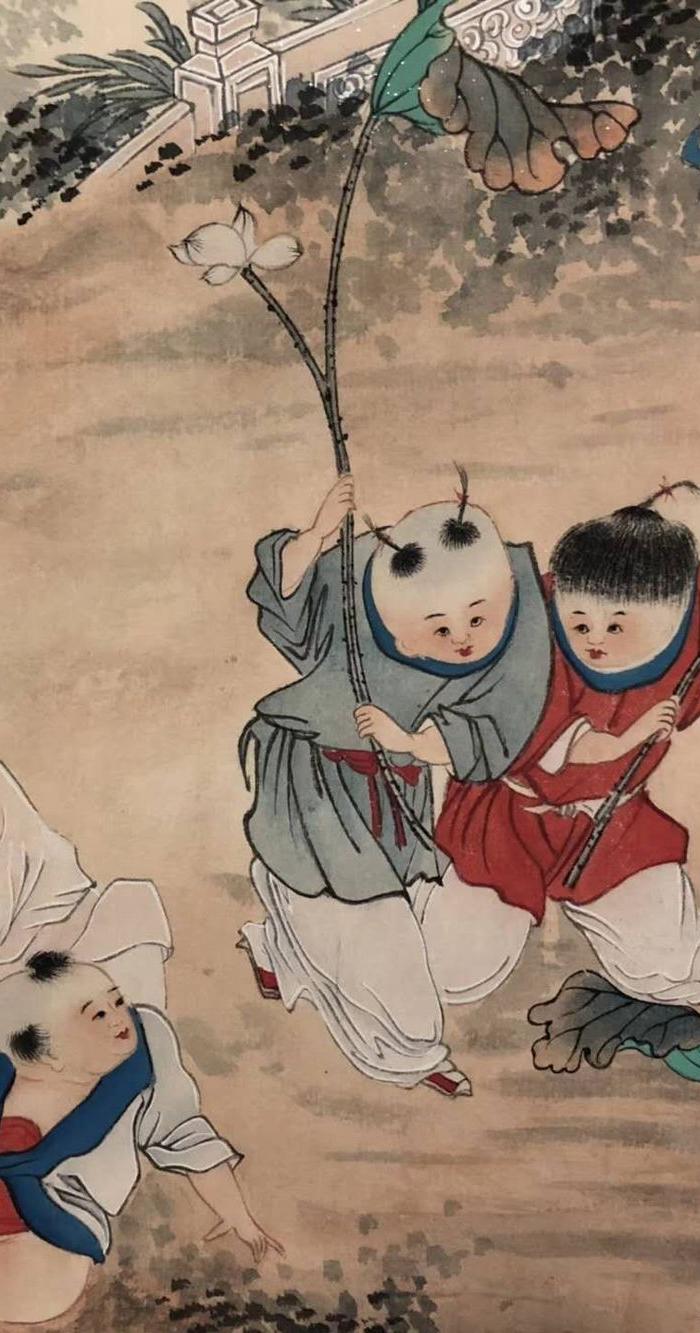 吴光宇立轴 婴戏图