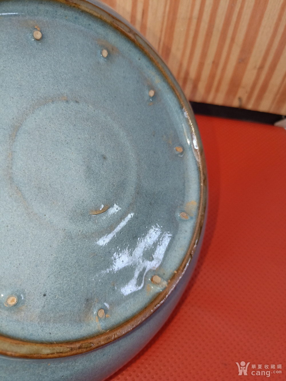 官钧窑深腹支钉大盘老存货