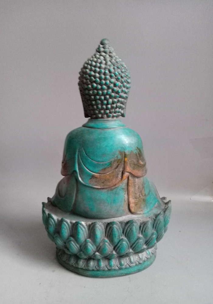 少见的老绿松石佛像摆件