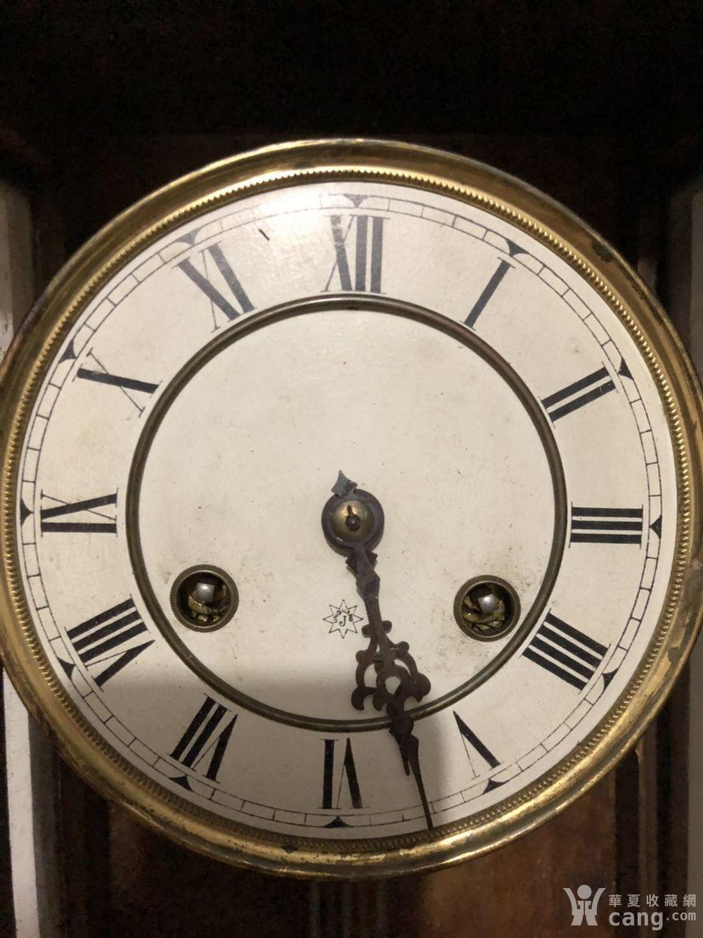德国宝星古董机械挂钟座钟老钟表上弦打簧包邮
