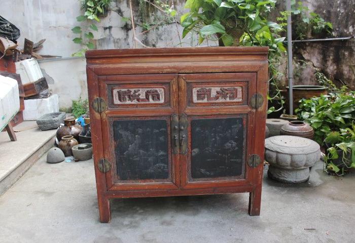 民俗老物件民国老旧家具老桌子小桌子小柜子老式电脑桌复古桌