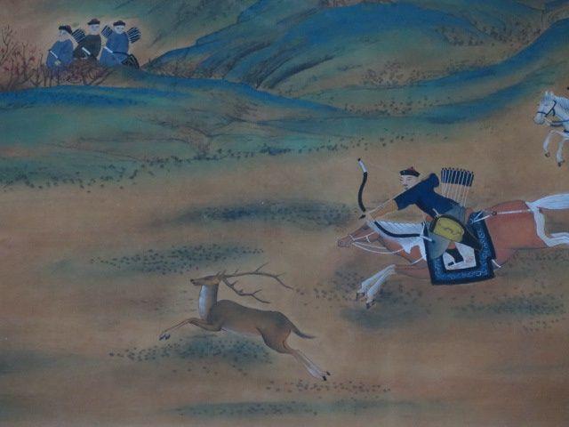 郎世宁狩猎图手卷