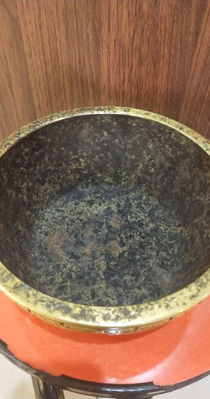 清代,满鎏金龙纹聚宝盆,端庄大气