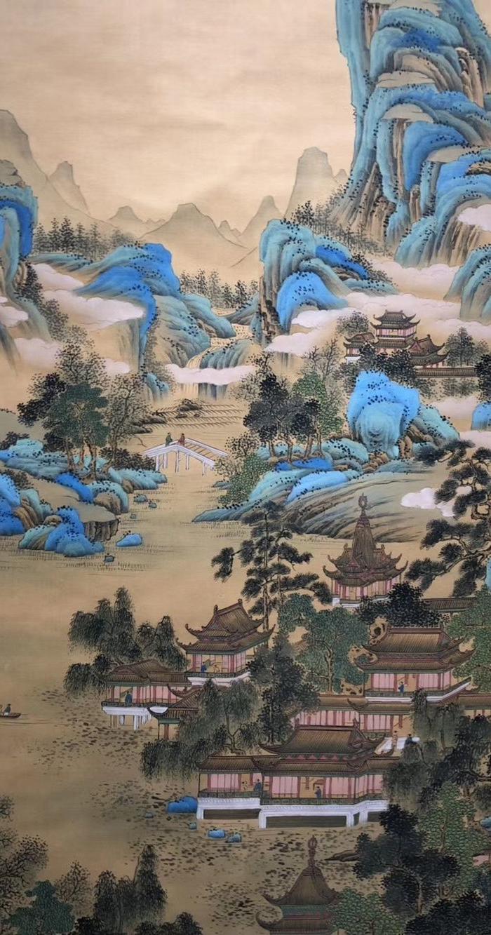 尺寸:图见                               描述:清代宫廷画家