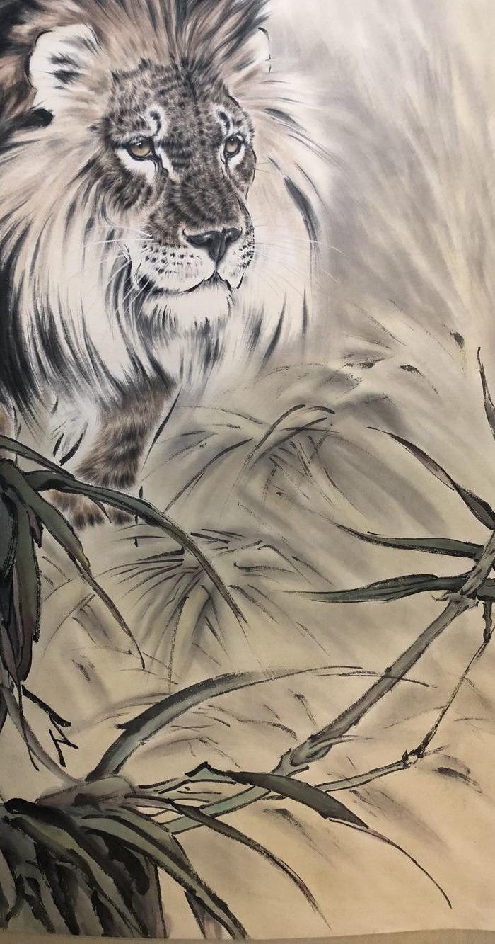 刘继卣绘雄狮图