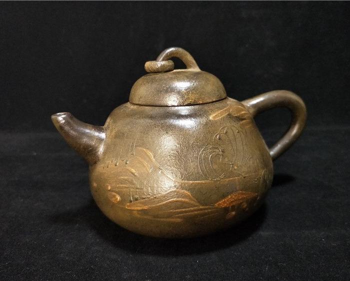 老紫砂 邵顺昌 款 老紫砂壶