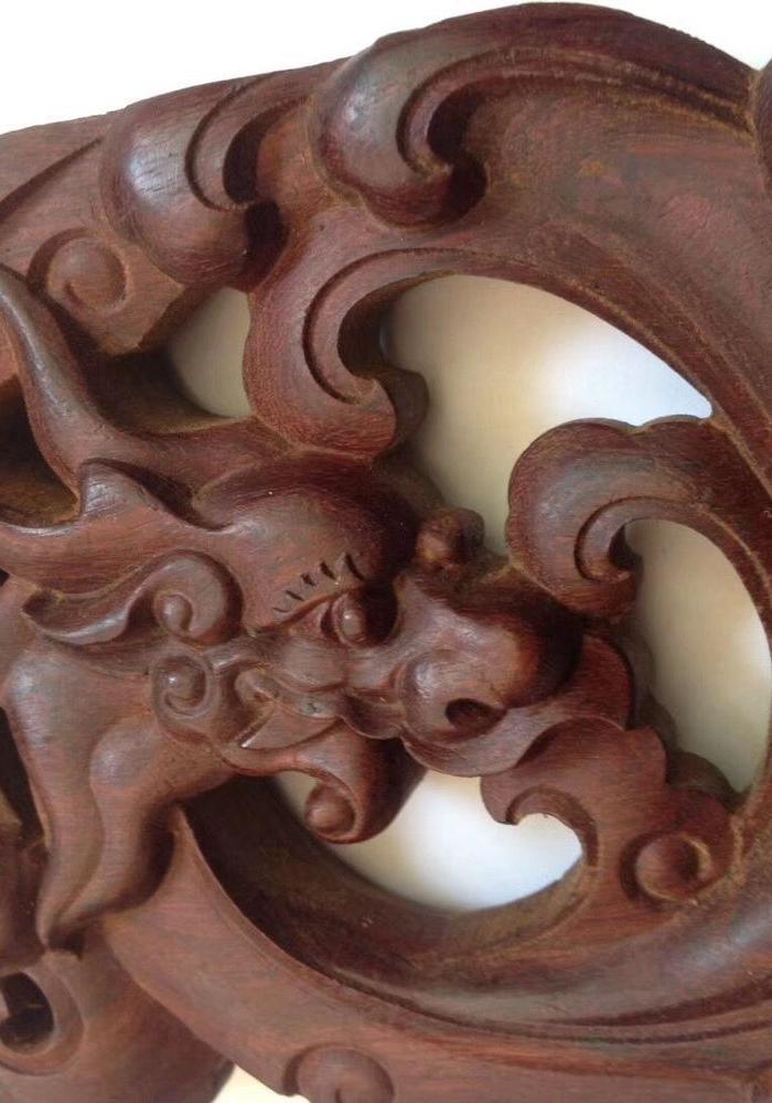 一件 双面雕刻 草龙