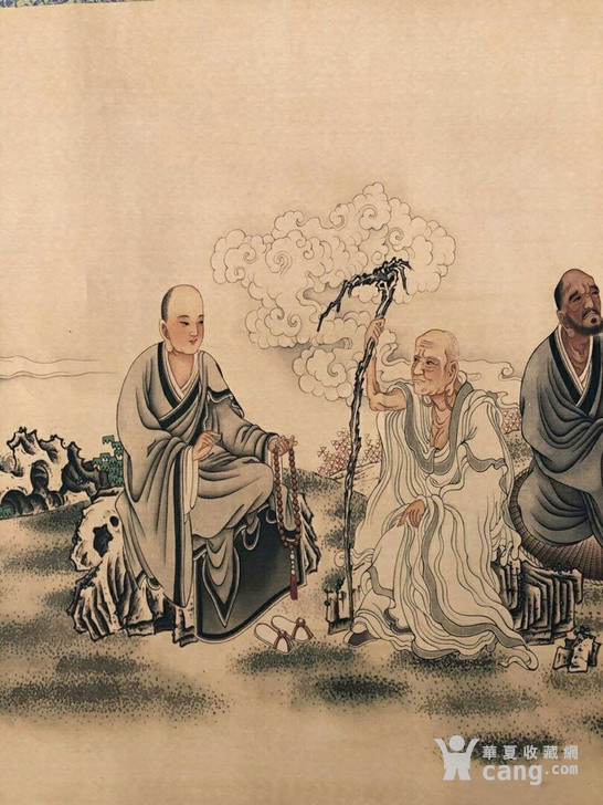 十八罗汉图》卷轴画 横幅挂画