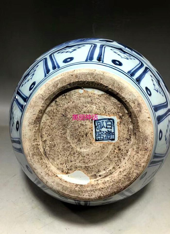 元青花白浒孤窑款凤纹葫芦瓶