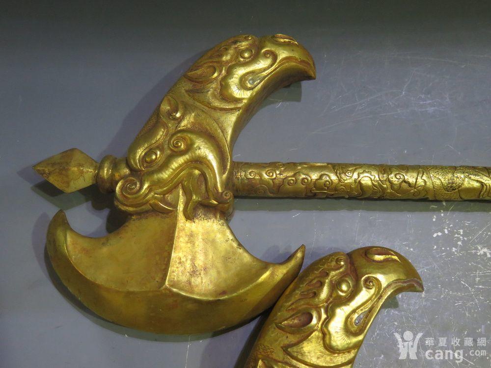 铜鎏金斧子一对_地摊交易_华夏收藏网